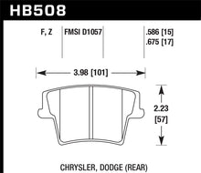 Cargar imagen en el visor de la galería, Hawk 05-10 Chrysler 300 (except SRT8) / 08-10 Dodge Challenger SE/RT HPS 5.0 Brake Pads