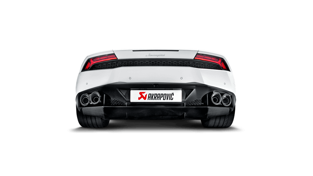 Akrapovic Slip-On Line (Titanium) Carbon Tips for 2014-18 Lamborghini Huracan LP 580-2/610-4 Coupe/Spyder