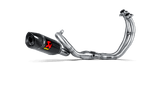 Akrapovic Racing Carbon Full Exhaust System 2014-24 Yamaha FZ-07 MT-07 / XSR 700 Xtribute 2016-24 / Tracer 7 GT 2020-24 / Tracer 700 GT 2016-19