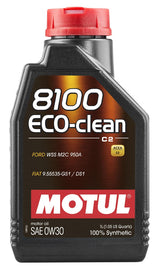 Motul 8100 Eco-Clean 0W30 Synthetic Engine Oil image 1