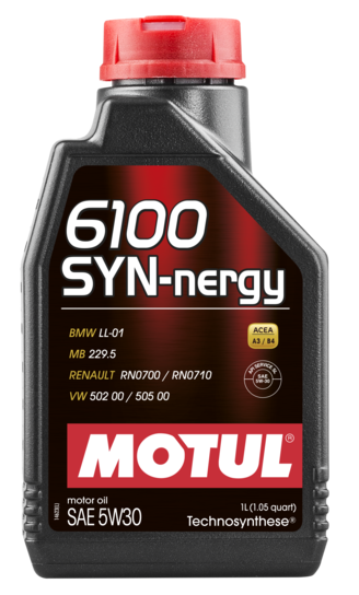 Motul Technosynthese Engine Oil 6100 SYN-NERGY 5W30 - VW 502 00 505 00 - MB 229.5 image 1