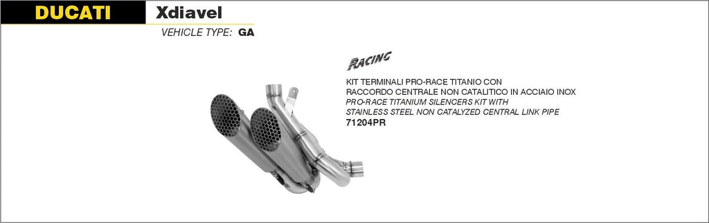 Upgrade Your 2016-20 Ducati xDiavel / xDiavel S with the ARROW Pro-Race Silencer Kit