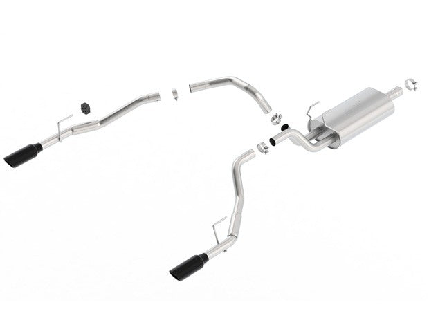 Borla Single Tip Black Chrome Cat-Back Touring Exhaust for 2009-20 Ram 1500 5.7L V8