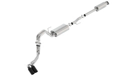 Borla 4in. Tip Side Exit S-type Exhaust Black Chrome for 2015-21 Ford F-150 2.7L/ 3.5L EcoBoost/ 5.0L V8