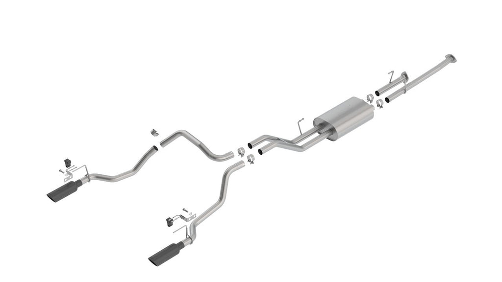 Borla Cat-Back Touring Exhaust - Black Chrome Tip for 2014-21 Toyota Tundra 4.6L/5.7L V8