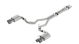 Borla S-Type Catback Exhaust System Carbon Fiber Tips w/ Valves for 2018-21 Ford Mustang GT 5.0L