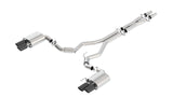 Borla S-Type Catback Exhaust System w/ Black Chrome Tips for 2018-21 Ford Mustang GT