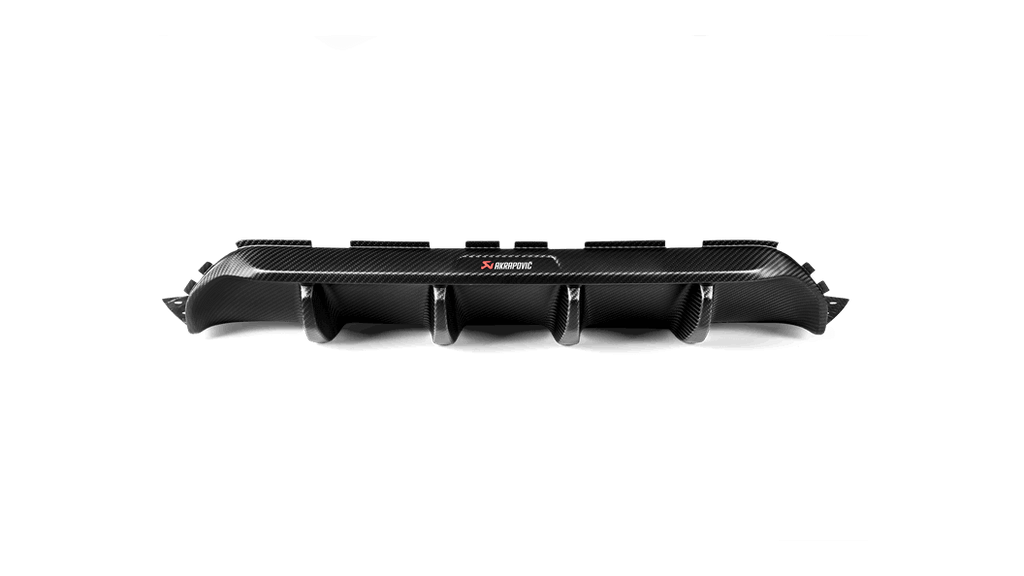 Akrapovic Rear Carbon Fiber Diffuser - Matte w/Red Akrapovic Logo for 2018+ BMW M5/ Competition (F90)