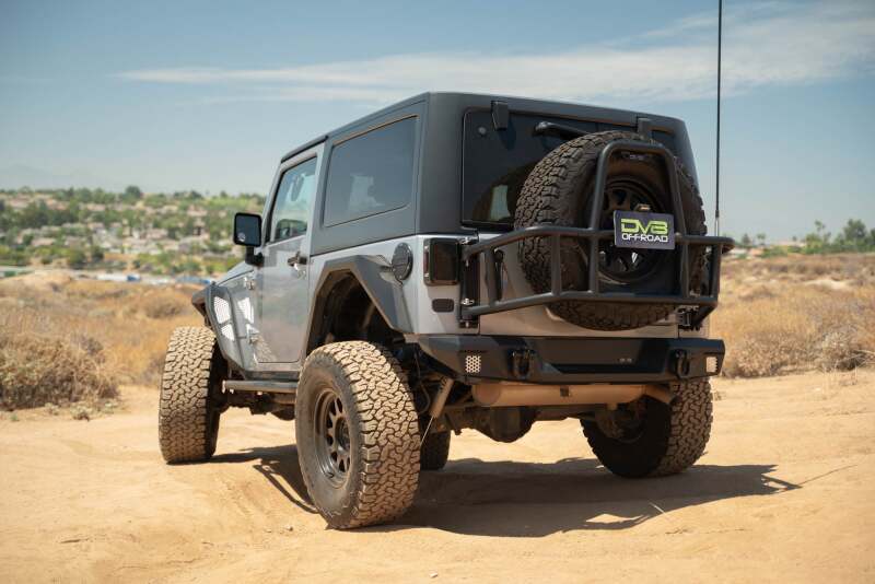 DV8 Offroad Body Mounted Tire Carrier for 2007-18 Jeep Wrangler JK
