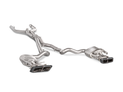 Akrapovic Evolution Line Cat Back (Titanium) w/ Carbon Tips and Link Pipe for 16-17 AMG C63 Coupe