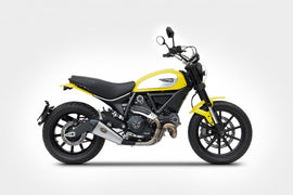 ZARD LOW MOUNTED SLIP-ON EXHAUST FOR 2015-19 DUCATI SCRAMBLER 800 - (MPN # ZD780)