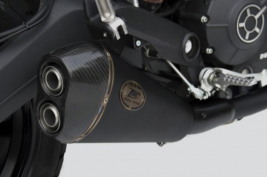 ZARD LOW MOUNTED SLIP-ON EXHAUST FOR 2015-19 DUCATI SCRAMBLER 800 - (MPN # ZD780)