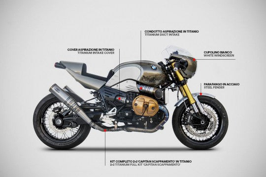 Zard "CAPITAN SCAPPAMENTO" Full Titanium Exhaust kit for 2015-20 BMW R Nine T