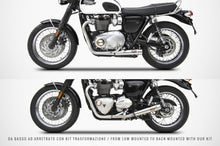 Load image into Gallery viewer, ZARD EXHAUST - Low Mounted Dual Outlet Full Exhaust System for 2016+ Triumph Bonneville T120