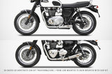 Zard Exhaust - Low Mounted Dual Outlet Exhaust with OEM Catalyst unit for 2016+ Triumph Bonneville T100, T120