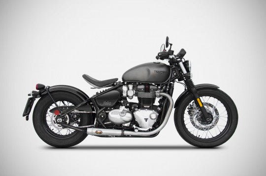 ZARD EXHAUST - Headers and N.2 Slip On for 2017+ Triumph Bonneville Bobber