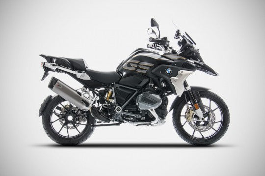 ZARD EXHAUST - Racing Slip On with Carbon Fiber End Cap for 2019+ BMW R1250GS (MPN # ZBMW523SSR-FC)