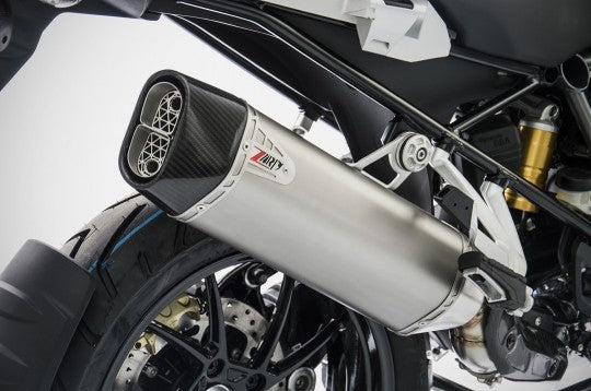 ZARD EXHAUST - Racing Slip On with Carbon Fiber End Cap for 2019+ BMW R1250GS (MPN # ZBMW523SSR-FC)