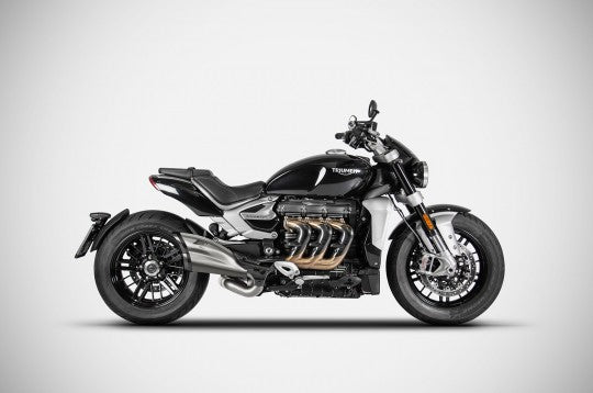 ZARD EXHAUST - Racing Slip On for 2020+ Triumph Rocket 3 (MPN # ZTPH502SSR)