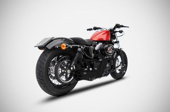 ZARD EXHAUST - Conical Muffler Full Kit for 2014-16 Harley Davidson Sportster Forty Eight (MPN # ZHD527SKR-14)