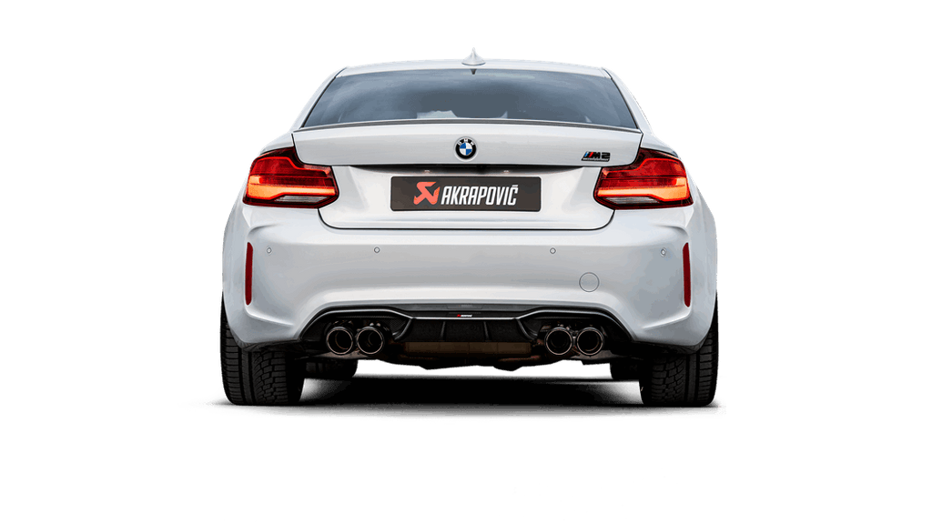 Akrapovic Slip-On Line (Titanium) w/Carbon Fiber Tips for 2018-2024 BMW M2 Competition/M2 CS