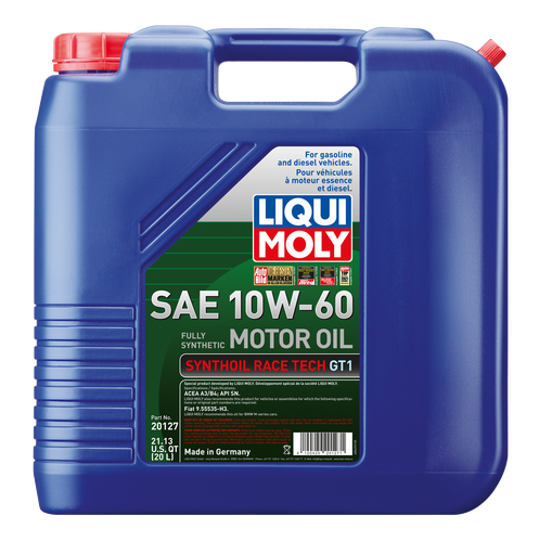 LIQUI MOLY Synthoil Race Tech GT1 Motor Oil SAE 10W-60