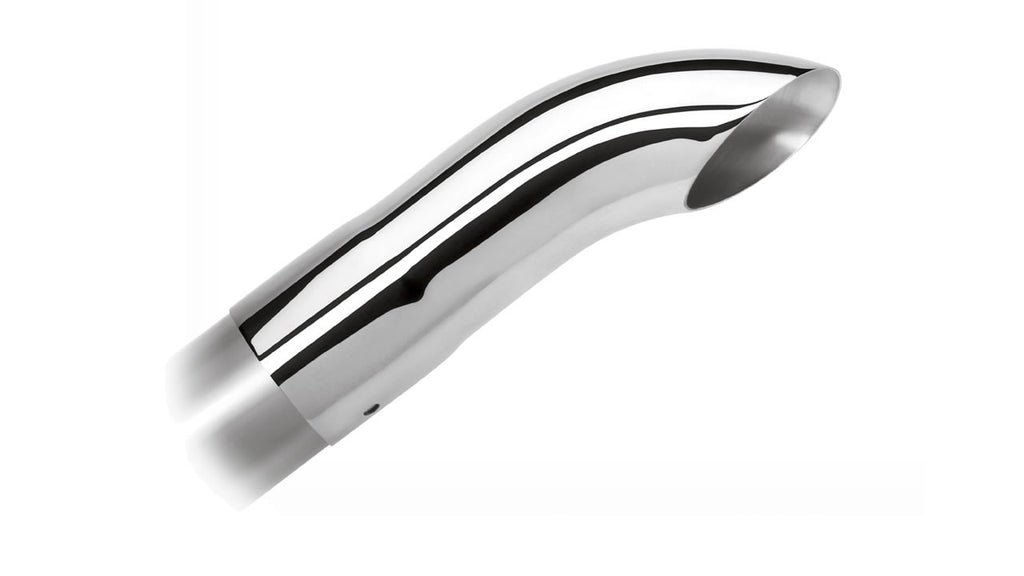 Borla Universal Polished Tip Single Round Turndown/Turnout (inlet 3in. Outlet 3in)