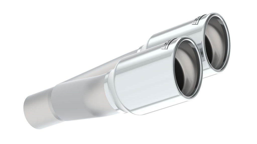 Borla Universal Polished Tip Dual Round Rolled Angle-Cut (inlet 2in. Outlet 3in)