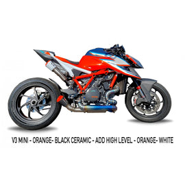 Austin Racing RS2 Full Exhaust with V3 Mini slip-on for 2020-24 KTM Superduke 1290 R, RR, Evo