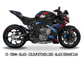 Austin Racing GP3 Lower De-Cat Exhaust with V3 muffler for 2021+ BMW S1000RR, M1000RR, S1000R, M1000R