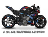 Austin Racing GP3 Lower Full Exhaust with V3 muffler for 2021+ BMW S1000RR, M1000RR, S1000R, M1000R