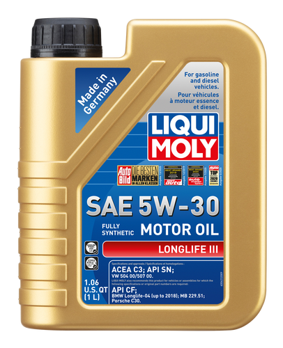 LIQUI MOLY Longlife III Motor Oil SAE 5W-30 - 1L image 1