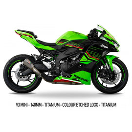 Austin Racing V3 Mini Slip On Race Exhaust System for 2023+ Kawasaki Ninja ZX-4R, ZX-4RR