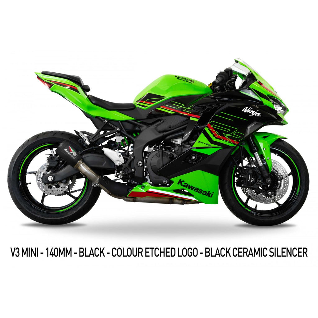 Austin Racing V3 Mini Slip On Race Exhaust System for 2023+ Kawasaki Ninja ZX-4R, ZX-4RR
