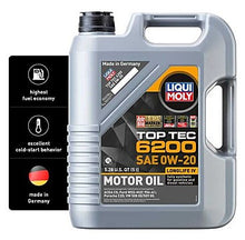 Charger l&#39;image dans la galerie, Liqui Moly 5L Top Tec 6200 Motor Oil 0W-20 for car img4