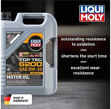 Liqui Moly 5L Top Tec 6200 Motor Oil 0W-20 for car img3