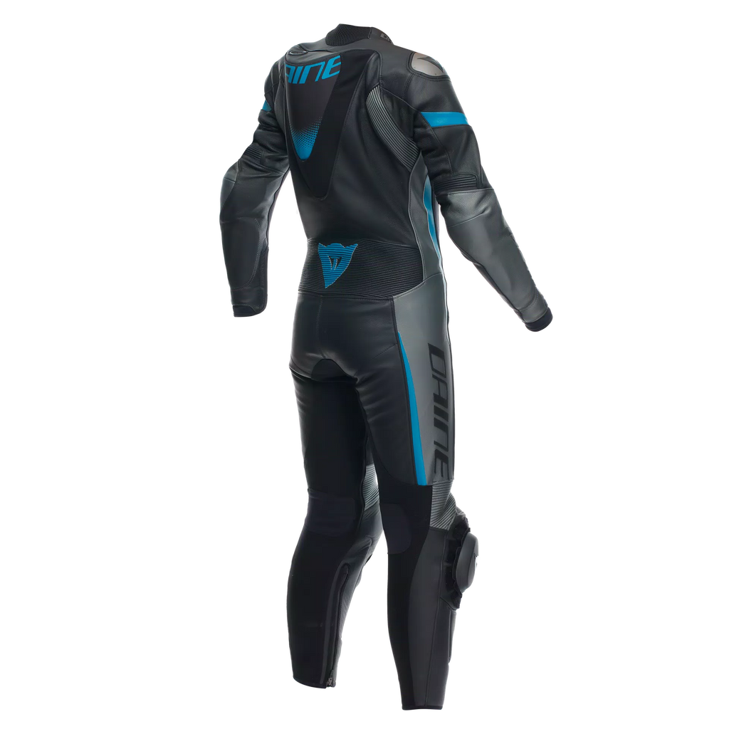 Dainese Grobnik Women's 1-Piece Motorcycle Perforated Leather Suit img back teal