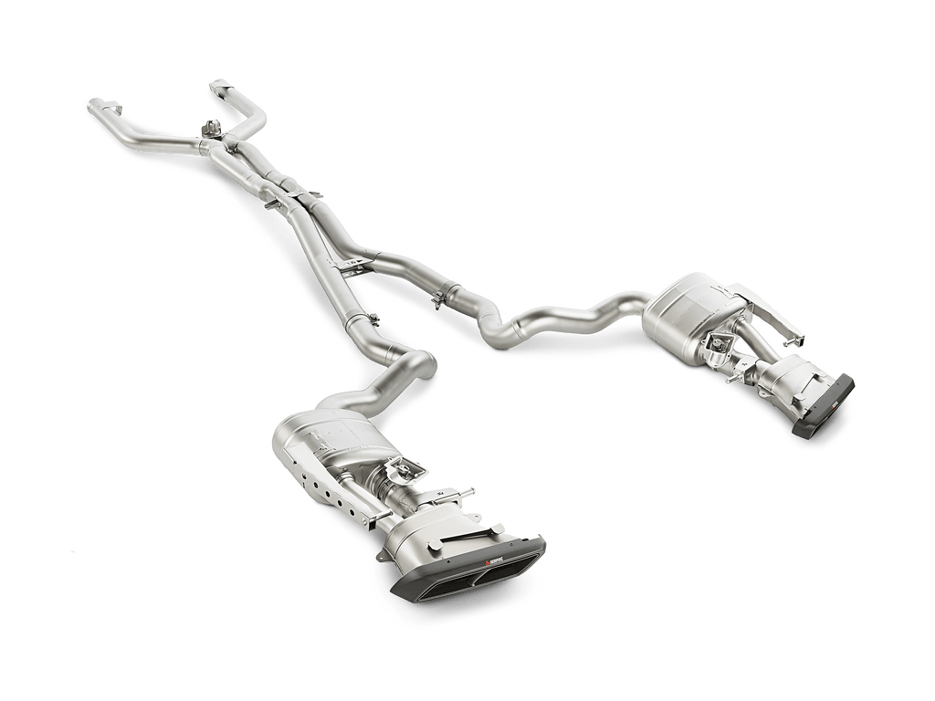 Akrapovic Evolution Line Cat Back (Titanium) w/ Carbon Tips and Link Pipe for 2015-17 AMG C63 Estate