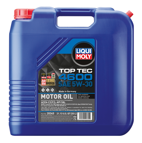 LIQUI MOLY Top Tec 4600 Motor Oil 5W-30 - 20L image 1