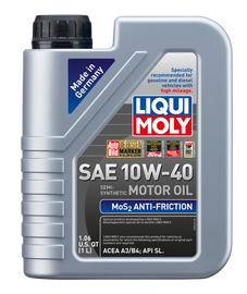 LIQUI MOLY MoS2 Anti-Friction Motor Oil 10W-40 image 1