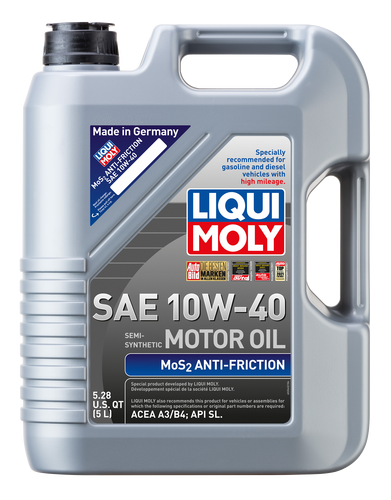 LIQUI MOLY MoS2 Anti-Friction Motor Oil 10W-40 - 5L image 1