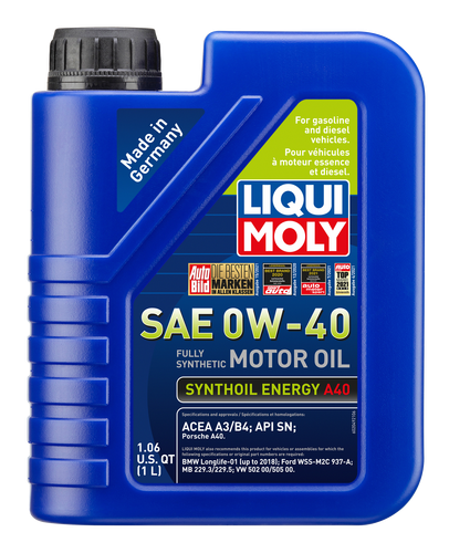 LIQUI MOLY Synthoil Energy A40 Motor Oil SAE 0W-40 image 2