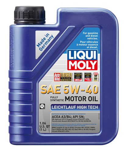 LIQUI MOLY Leichtlauf (Low Friction) High Tech Motor Oil 5W-40 image 1