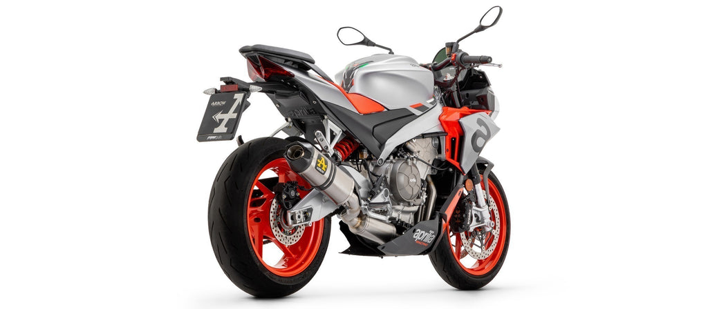 Arrow Homologated Indy Race Aluminum Silencer with Carbon Endcap for Aprilia RS660, Tuono 660