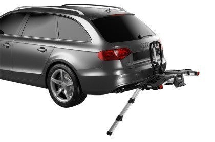 Thule EasyFold XT 2 - Fully Foldable Platform Hitch Bike Rack - Black/Silver