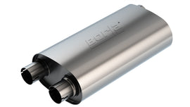 Borla Universal Muffler - Oval Single Inlet/Dual Outlet