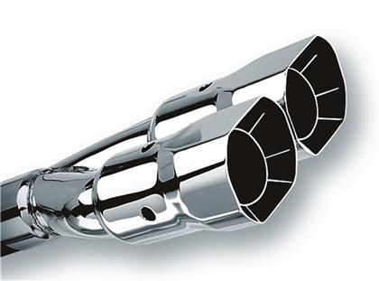 Borla Universal Polished Tip Dual Square Angle-Cut Intercooled (inlet 2 1/2in. Outlet 2 7/8 x 3 3/8in)