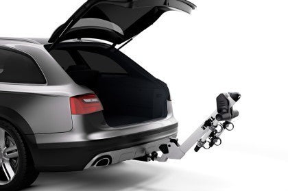 Thule Helium Pro - Hanging Hitch Bike Rack w/HitchSwitch Tilt-Down - Silver
