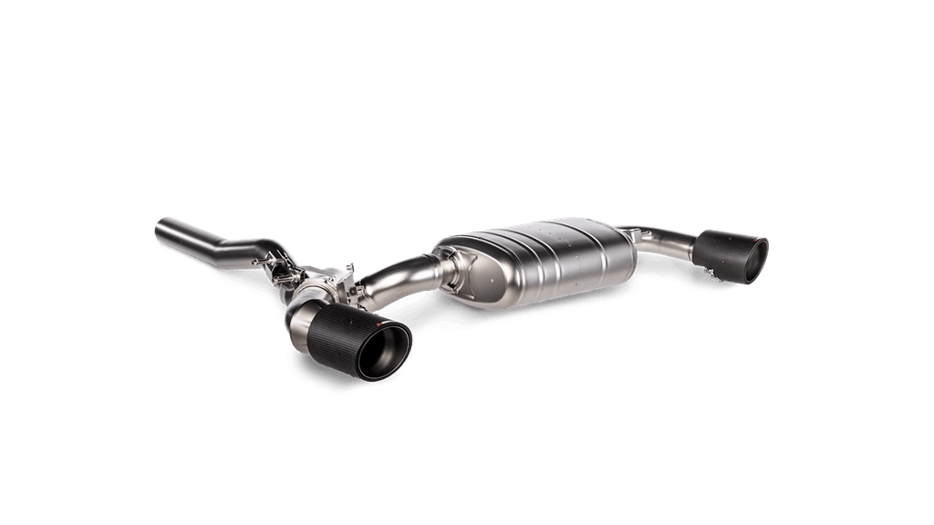 Akrapovic Slip-On Line (Titanium) Carbon Tips for 2020-2024 BMW M135i / 2020 X2 M35i / Mini Clubman All4