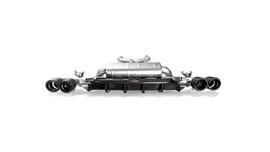 Akrapovic Rear Carbon Fiber Diffuser - High Gloss w/ Red/White Akrapovic Logo for 2018+ BMW M5/ Competition (F90)